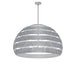 Dainolite Hula 4 Light 25 in Polished Chrome Incandescent Chandelier with Grey and Clear Shade