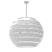 Dainolite Hula 4 Light 30 in Polished Chrome Incandescent Chandelier with White Shade