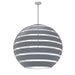 Dainolite Hula 4 Light 30 in Polished Chrome Incandescent Chandelier with Grey Shade