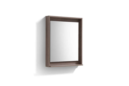 Kube Bath 24" Wide Bathroom Mirror With Shelf – Butternut - Renoz