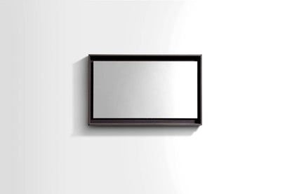 Kube Bath 36" Wide Bathroom Mirror With Shelf – High Gloss Gray Oak
