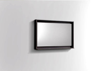 Kube Bath 36" Wide Bathroom Mirror With Shelf – High Gloss Gray Oak - Renoz