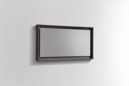 Kube Bath 48" Wide Bathroom Mirror With Shelf – Gray Oak
