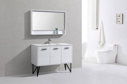 Kube Bath Bosco 48" Bathroom Vanity With White Quartz Countertop With 2 Doors And 2 Drawers KB48 - Renoz