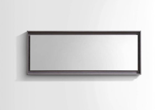 Kube Bath 70" Wide Bathroom Mirror With Shelf – Gray Oak