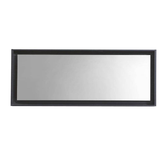 Kube Bath 70" Wide Bathroom Mirror With Shelf – Black - Renoz