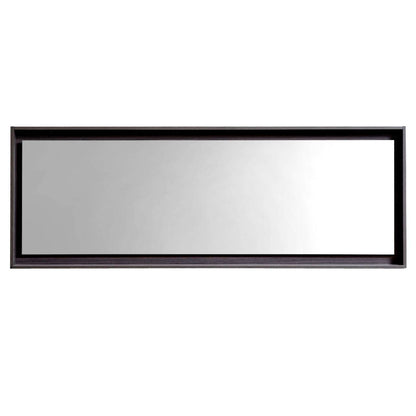 Kube Bath 80" Wide Bathroom Mirror With Shelf – High Gloss Gray Oak - Renoz