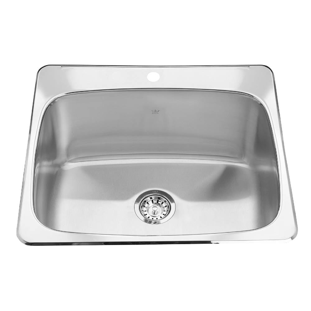 Kindred Utility Collection 25.63" x 22.06" Drop In Single Bowl 1-Hole Stainless Steel Laundry Sink