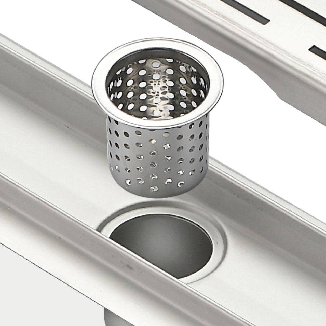 Kube Bath 28" Stainless Steel Pixel Grate Shower Drain