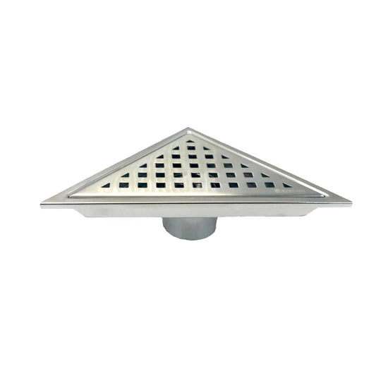 Kube Bath 6.5" Triangle Stainless Steel Pixel Grate Shower Drain – Chrome - Renoz
