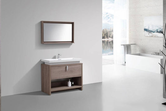 Kube Bath Levi 40" Floor Mount Single Sink Bathroom Vanity With 2 Doors and Cubby Hole - Renoz