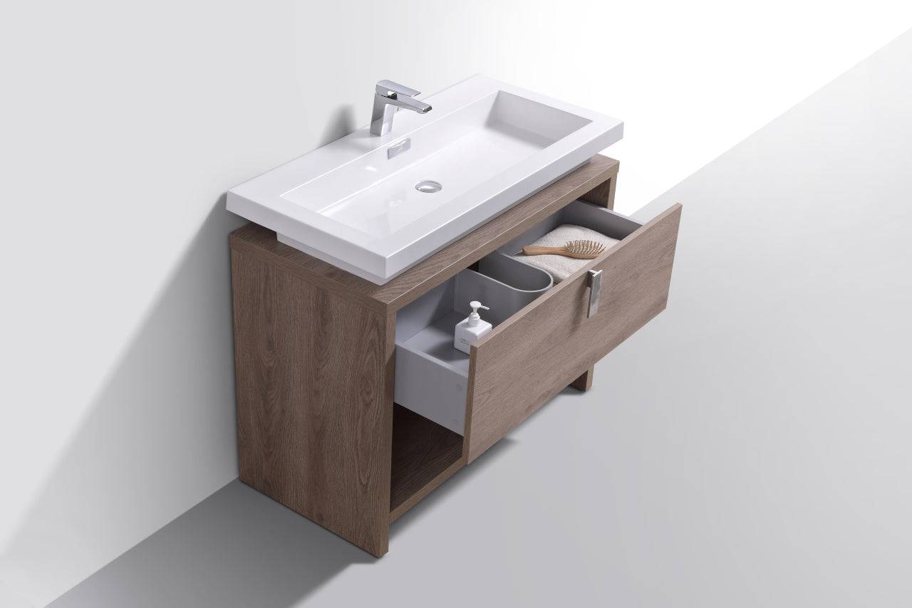 Kube Bath Levi 40" Floor Mount Single Sink Bathroom Vanity With 2 Doors and Cubby Hole - Renoz