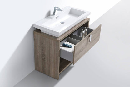 Kube Bath Levi 40" Floor Mount Single Sink Bathroom Vanity With 2 Doors and Cubby Hole - Renoz