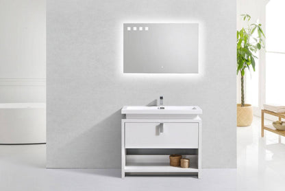 Kube Bath Levi 40" Floor Mount Single Sink Bathroom Vanity With 2 Doors and Cubby Hole - Renoz