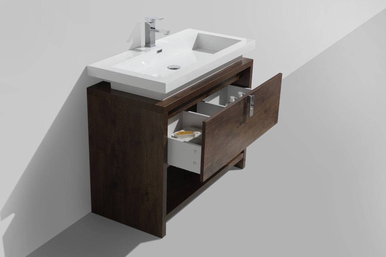 Kube Bath Levi 40" Floor Mount Single Sink Bathroom Vanity With 2 Doors and Cubby Hole - Renoz