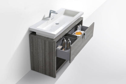 Kube Bath Levi 48" Floor Mount Modern Single Sink Bathroom Vanity With Cubby Hole L1200 - Renoz