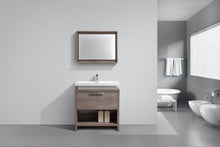 Kube Bath Levi 30″ Rose Wood Modern Bathroom Vanity With Cubby Hole