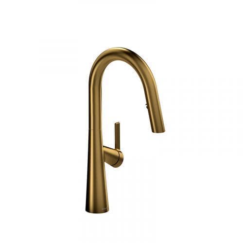 Riobel Ludik 16 1/8" Transitional Pull Down Kitchen Faucet- Brushed Gold