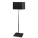 Dainolite 1 Light Slope Floor Lamp, Black Shade, Black