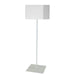 Dainolite 1 Light Slope Floor Lamp, White Shade