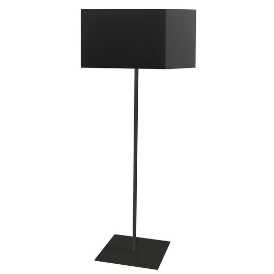Dainolite 1 Light Square Floor Lamp w/ Black Shade