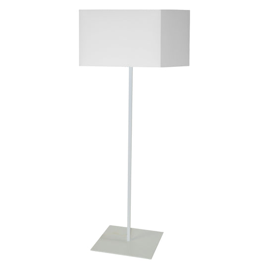 Dainolite 1 Light Square Floor Lamp w/ White Shade