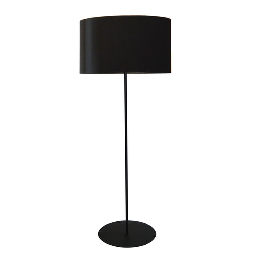Dainolite 1 Light Drum Floor Lamp w/ Black Shade