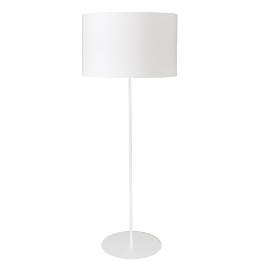 Dainolite 1 Light Drum Floor Lamp w/ White Shade