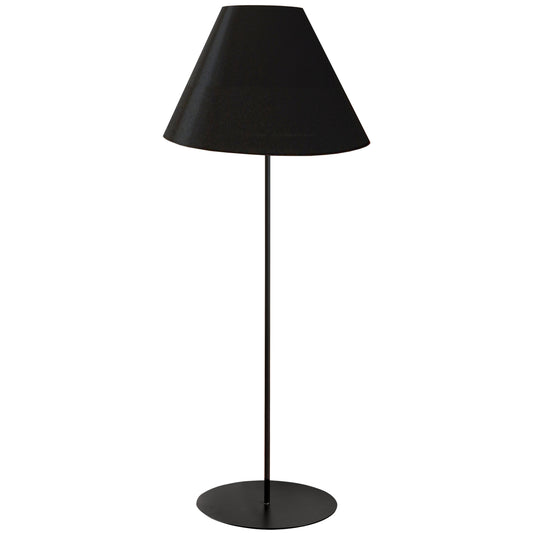 Dainolite 1 Light Tapered Floor Lamp with Black Shade