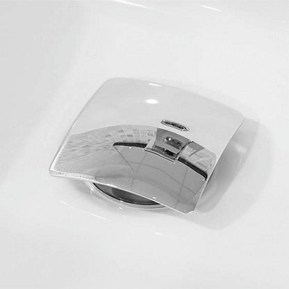 Kube Bath Solid Brass Construction Square Pop-up Drain With Chrome Finish – With Overflow - Renoz