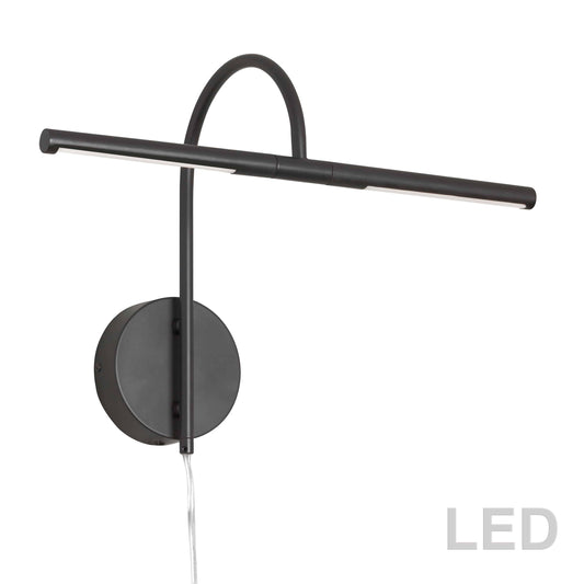Dainolite Lampe LED pour tableau 6 W, finition noir mat