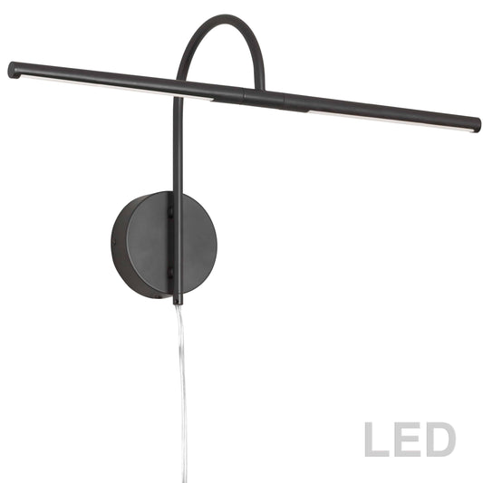 Dainolite Lampe LED pour tableau 10 W, finition noir mat