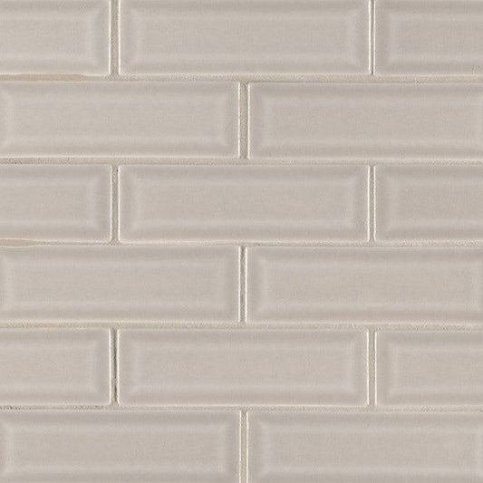 MSI Backsplash and Wall Tile Portico Pearl Beveled Subway Tile Glossy 12" x 12" 8mm