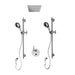 Rubi Saïda 1/2 Inch Thermostatic Shower Kit With Built in Shower Head And Dual Hand Shower - Chrome - Renoz
