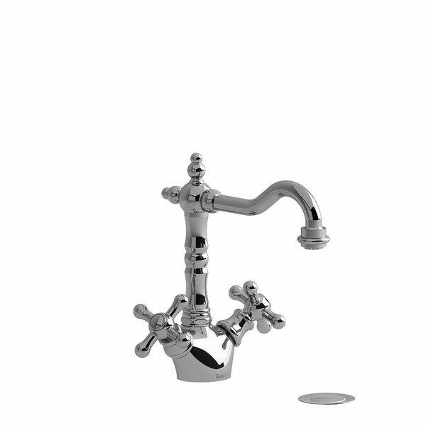 Riobel Retro Traditional 8 7/8" Two Handle Lavatory Faucet- Chrome With Cross Handles