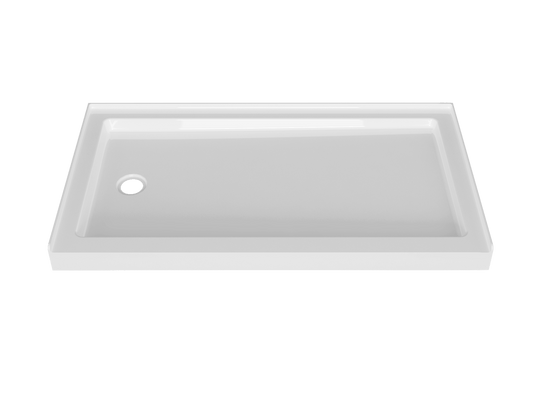 ZITTA Shower tray column left flange 60x36 white