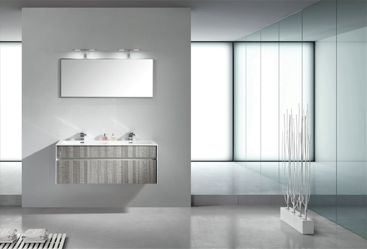 Kube Bath Fitto 48" Double Sink Wall Mount / Wall Hung Bathroom Vanity With 1 Drawer - Renoz