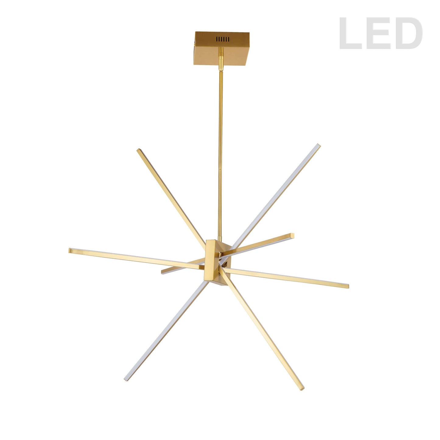 Dainolite 46W LED Pendant Aged Brass with White Acrylic Diffuser