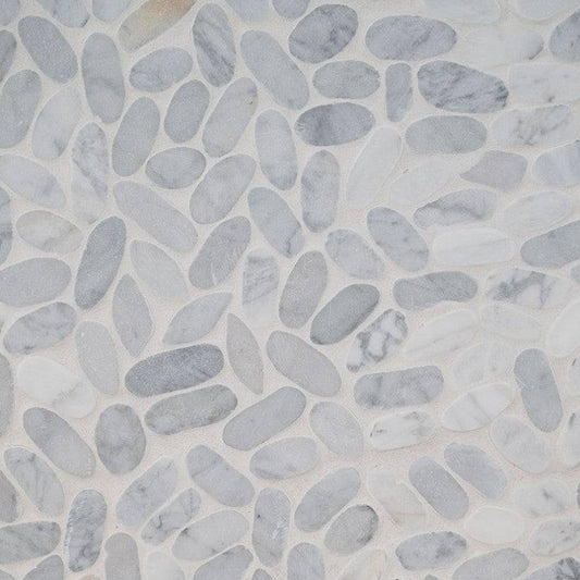 MSI Backsplash and Wall Tile Sliced Carrara White Pebble 10mm