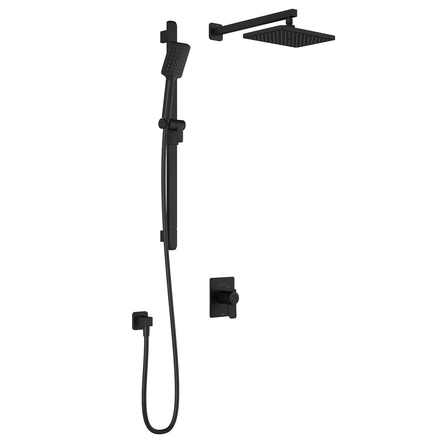 Kalia MOROKA TCD1 AQUATONIK T/P Coaxial Shower System with Wall Arm- Matte Black