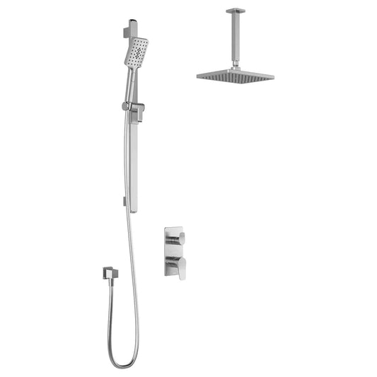 Kalia MOROKA TD2 (Valve Not Included) AQUATONIK T/P with Diverter Shower System with Vertical Ceiling Arm- Chrome