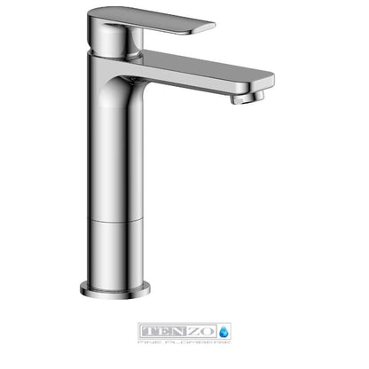 Tenzo - Delano Single Hole Tall Lavatory Faucet Chrome With (Overflow) Drain