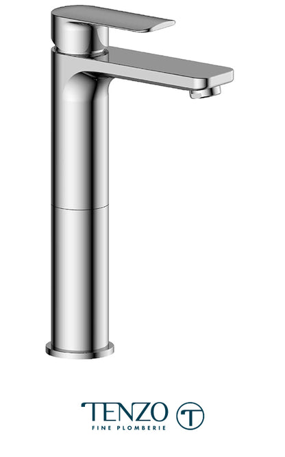 Robinet de lavabo haut monotrou Tenzo -Delano avec drain (trop-plein)