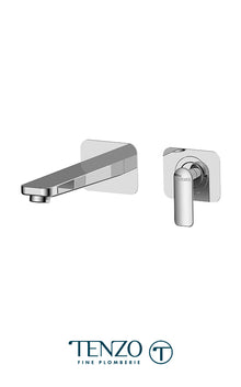 Tenzo - Wall Mount Lavatory Faucet Delano Chrome With (W/O Overflow) Drain