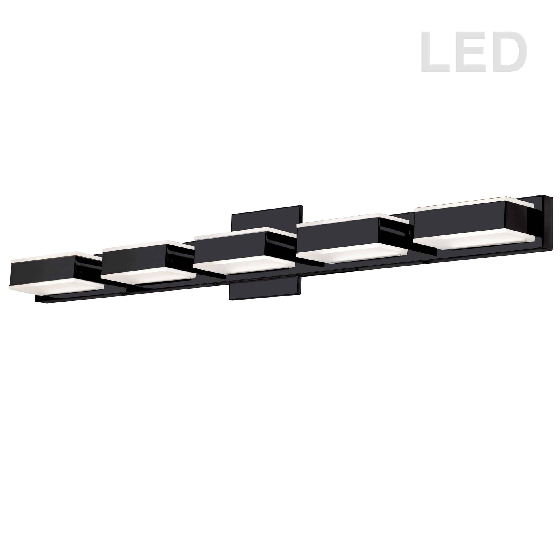 Dainolite 5 Light LED Wall Vanity, Matte Black Finish Wall Light