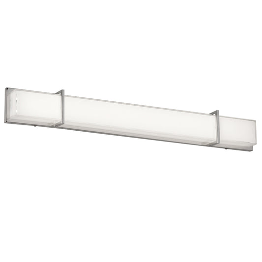 Dainolite LED Vanity Fixture Polished Chrome White Cased Glass