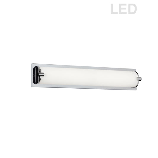 Dainolite Meuble-lavabo LED 30 W, chrome poli avec verre blanc
