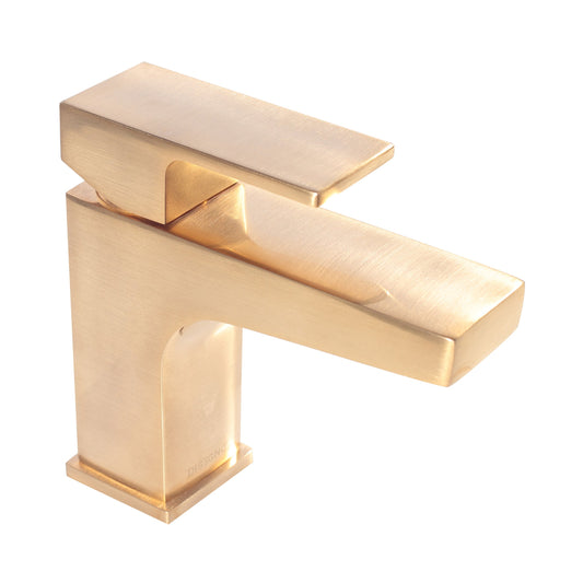 Aquadesign Products Single Hole Lav - Drain Included (WAMXO1A Wave) - Brushed Gold