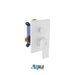 Kube Bath Aqua Piazza 3-way Rough-in Valve W/ Cover Plate, Handle and Diverter – White