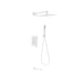 Kube Bath Aqua Piazza White Shower Set W/ 12″ Square Rain Shower, Tub Filler and Handheld